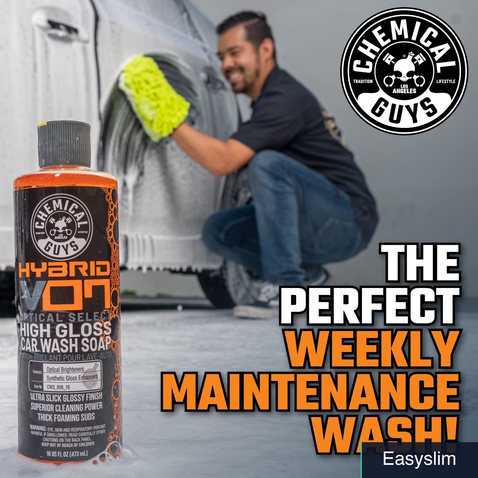 Car Wash Soap 16 fl oz Hybrid Foaming High Gloss Safe Wax Sealant
