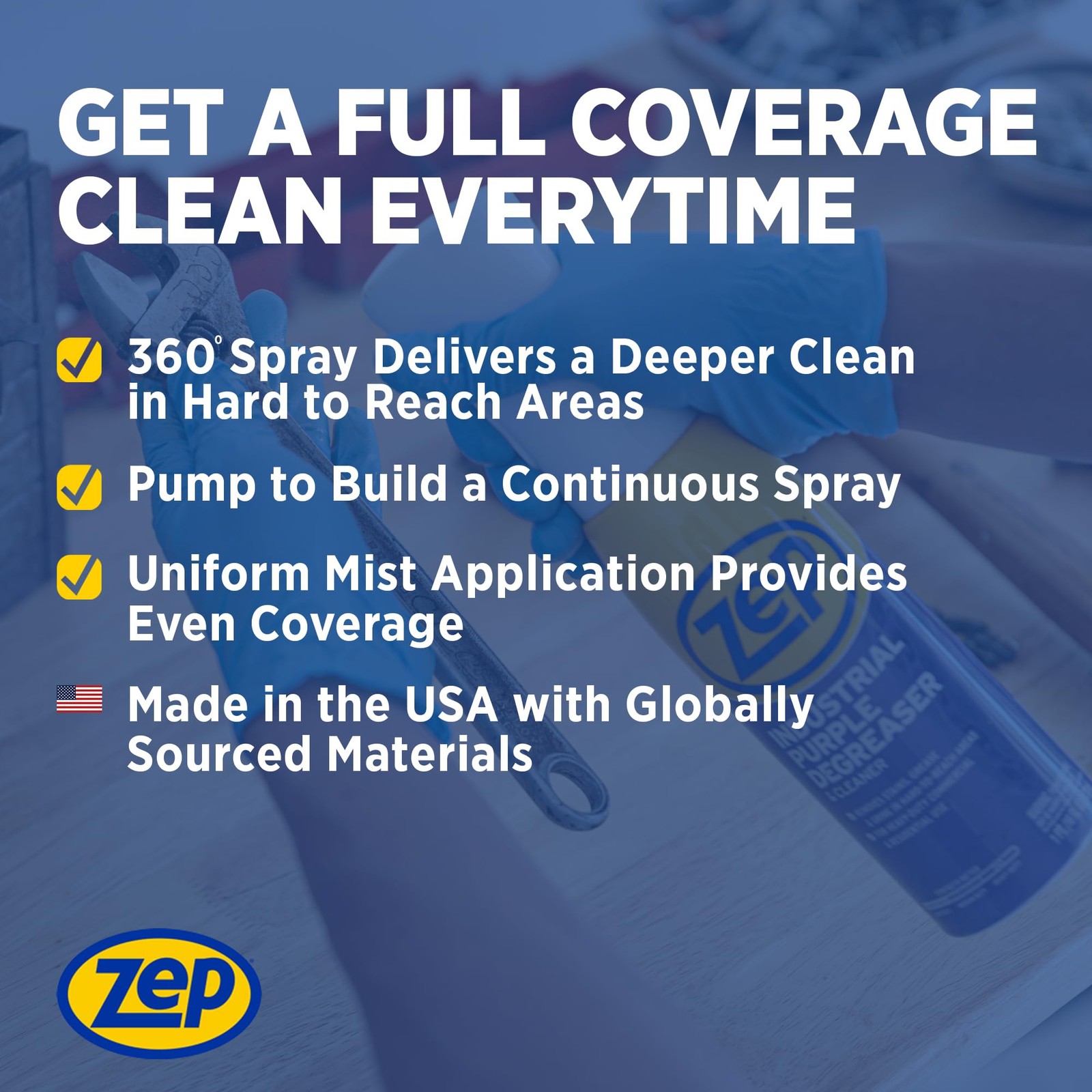 Zep Industrial Purple Degreaser Cleaner Heavy Duty 16 Fl Oz Multi Angle Spray