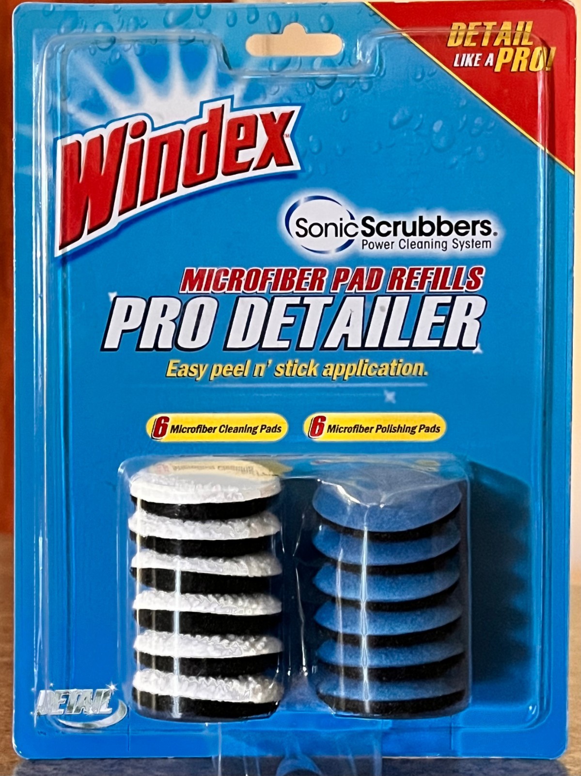 Windex Sonic Scrubber Pro Detailer Microfiber Pad Refills 12pk NEW-2 packs