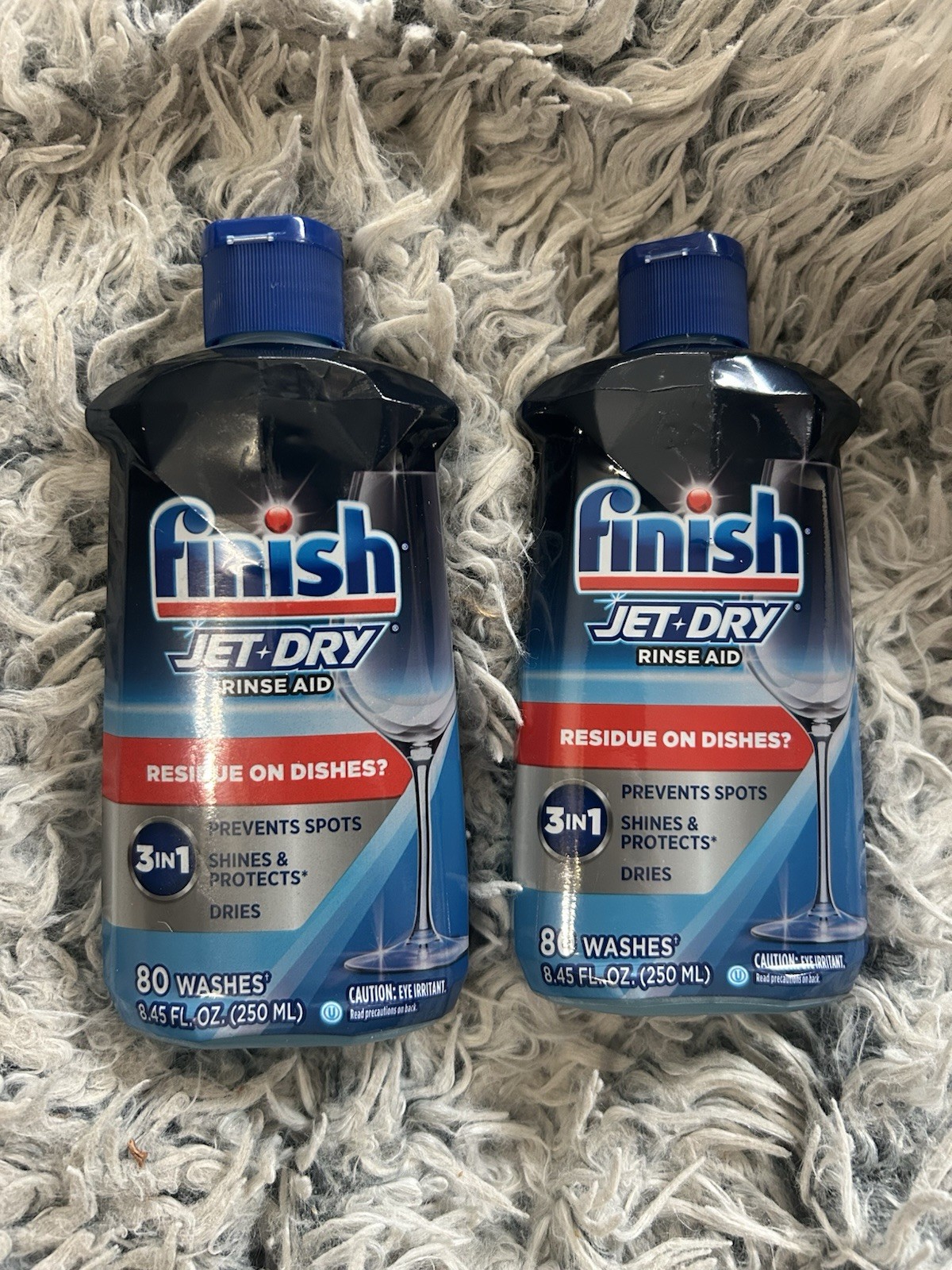 ❤️2-PK Finish. Jet-Dry 3-in-1 Rinse Aid-8.45oz. 80 Washes Each Bottle❤️