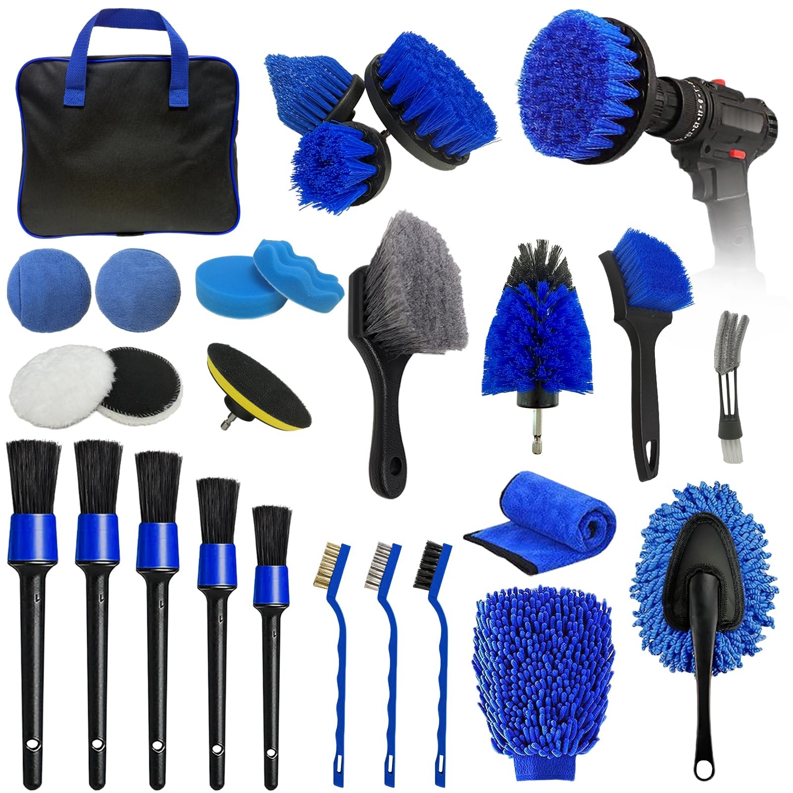26PCS Car Detailing Kit, Car Detailing Brush Set, Car Cleaning Kit, Auto Deta…