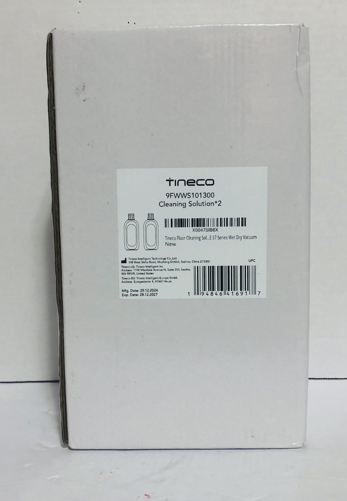 Tineco Deodorizing Cleaning Solution 33.8 fl oz Deep Cleans Hard Floors 2-Pk New