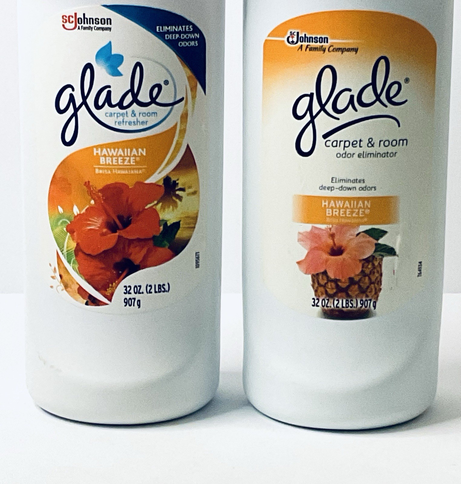 GLADE CARPET & ROOM ODOR ELIMINATOR HAWAIN BREEZE 32 OZ DISCONTINUED (2) USED