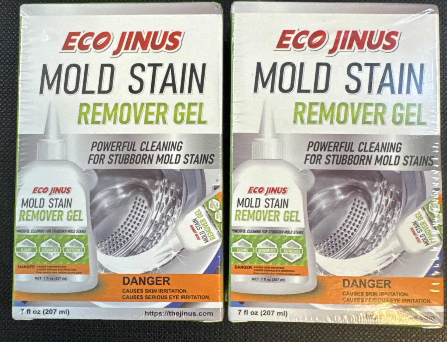 Eco Jinus Mold Stain Remover Gel 7oz , 2 Pack Washing Machine, Rubber Seals