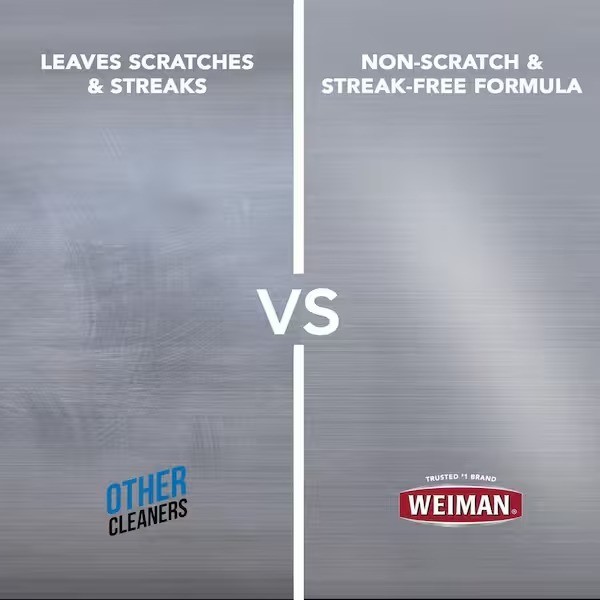 6 Pack Weiman 22oz 3-in-1 Stainless Steel Cleaner & Polish Spray No-Streak Shine