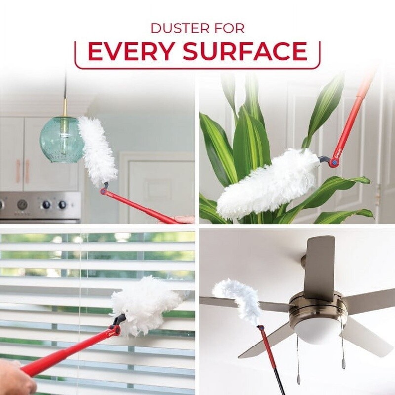 Heavy Duty Dusting Kit Extendable Handle 3FT Flexible Swivel Head 3 Refills New