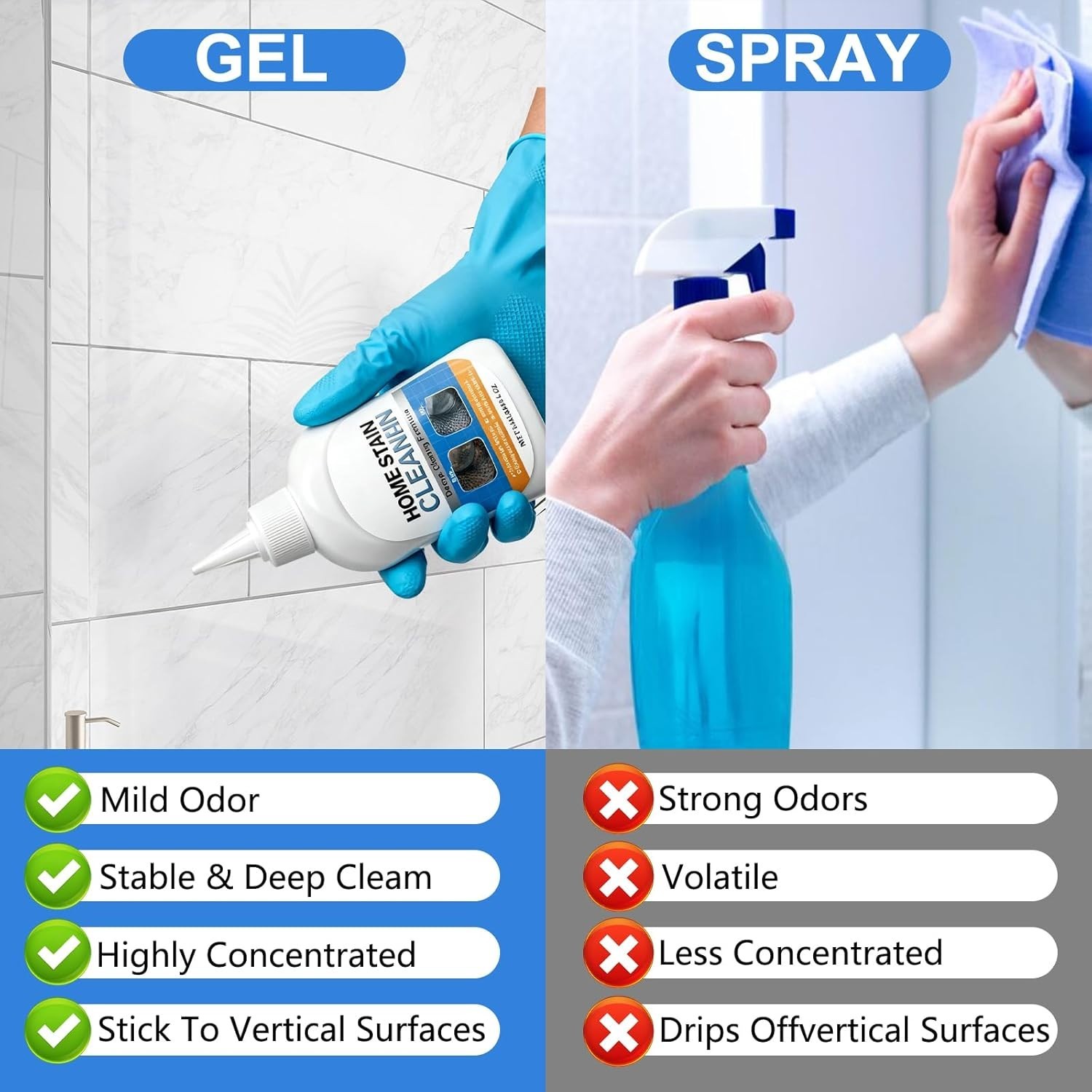 Home Stain Cleaner Gel, Washing Machine Cleaner with Brush, Deep Cleaning All-Pu