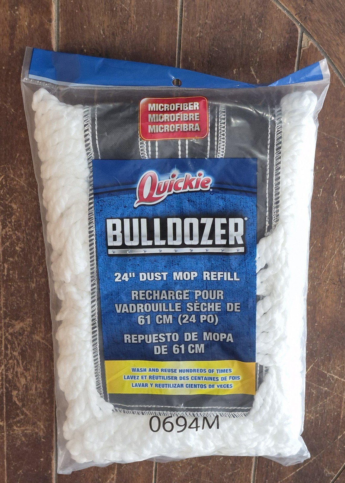 Quickie BULLDOZER Microfiber 24″ Dust Mop Refill #0694M