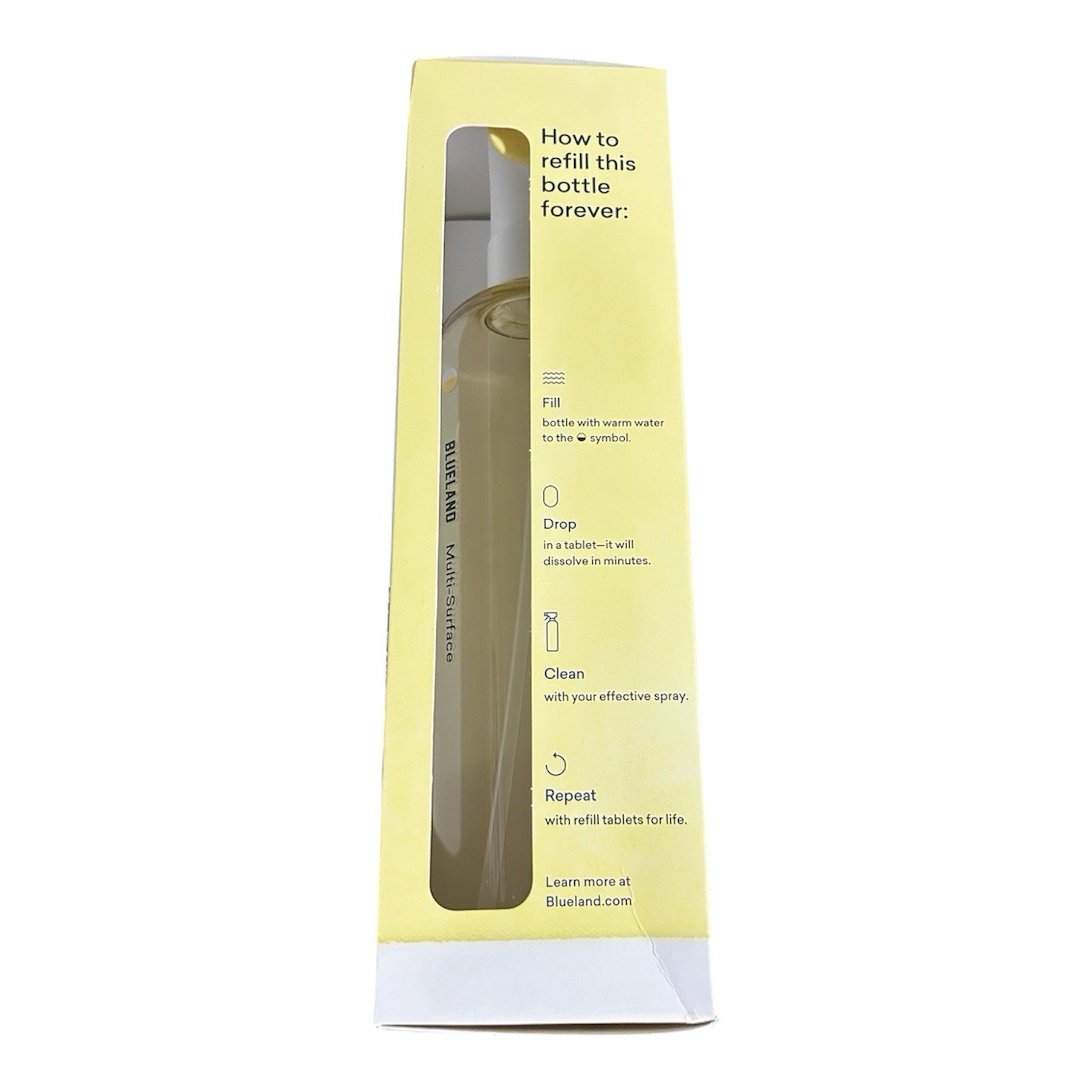 Blueland Multi-Surface Cleaner Starter Set Fresh Lemon 24oz Refillable Bottle