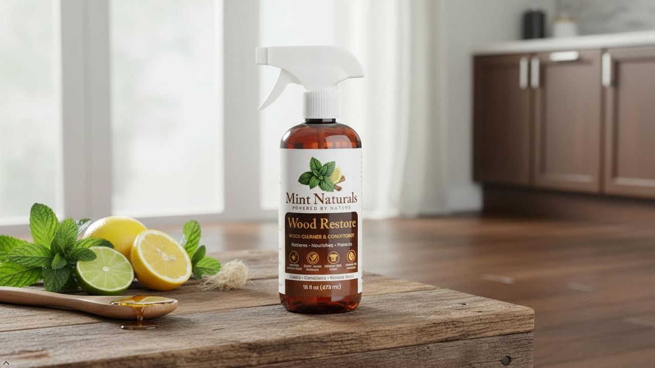 Natural Wood Cleaner & Conditioner – Plant-Based, Eco-Friendly, 16oz, USA Made