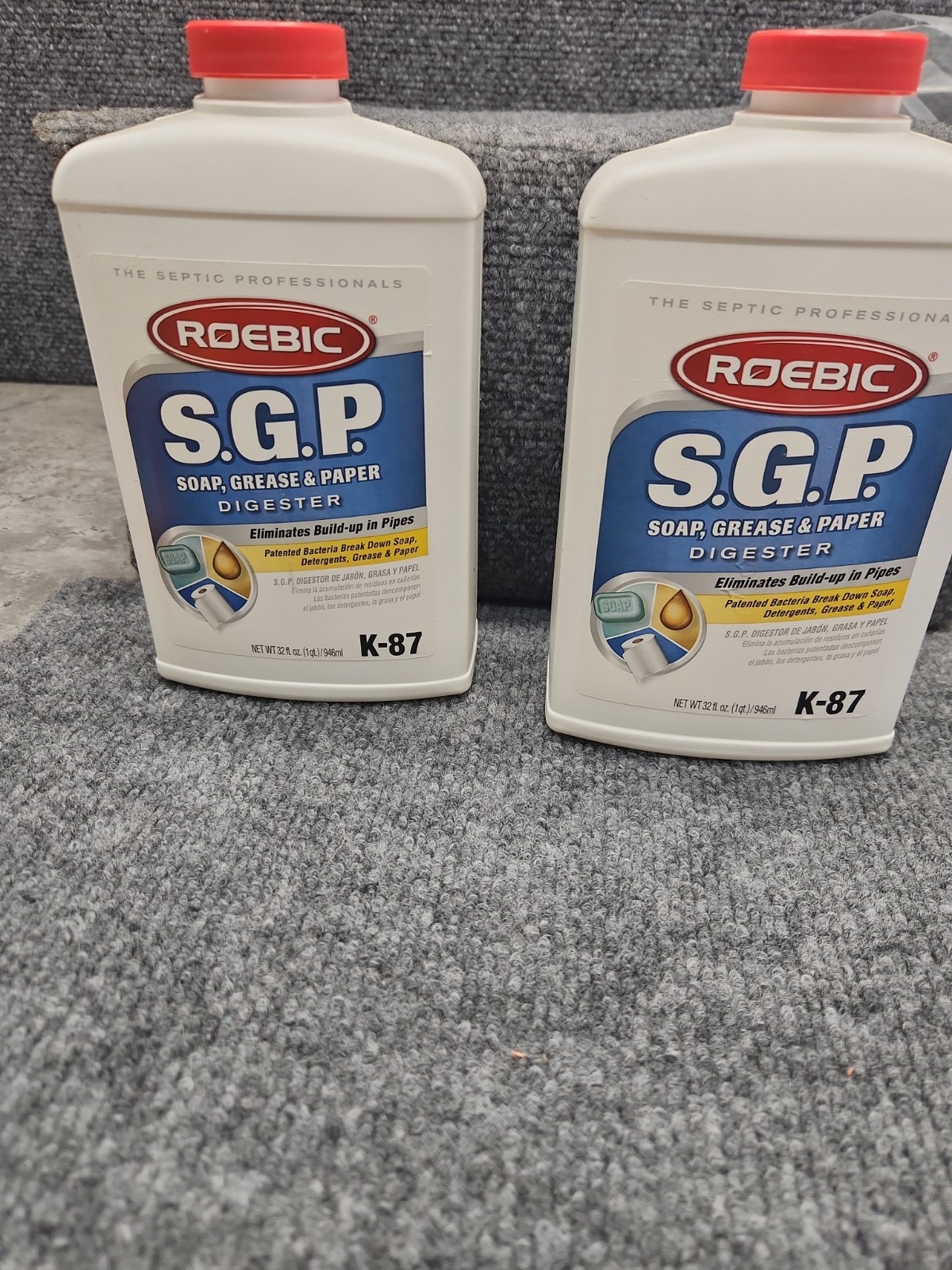 Roebic K-87 32oz SGP Soap Destroyer Digester Drain Septic Tank Cleaner – 2 Pack