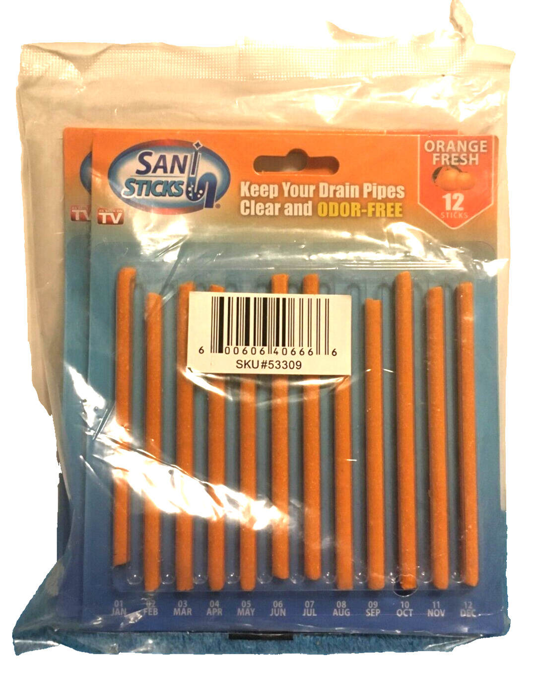24 x Sani 360 SaniSticks Orange Fresh Enzyme Cleaning Action