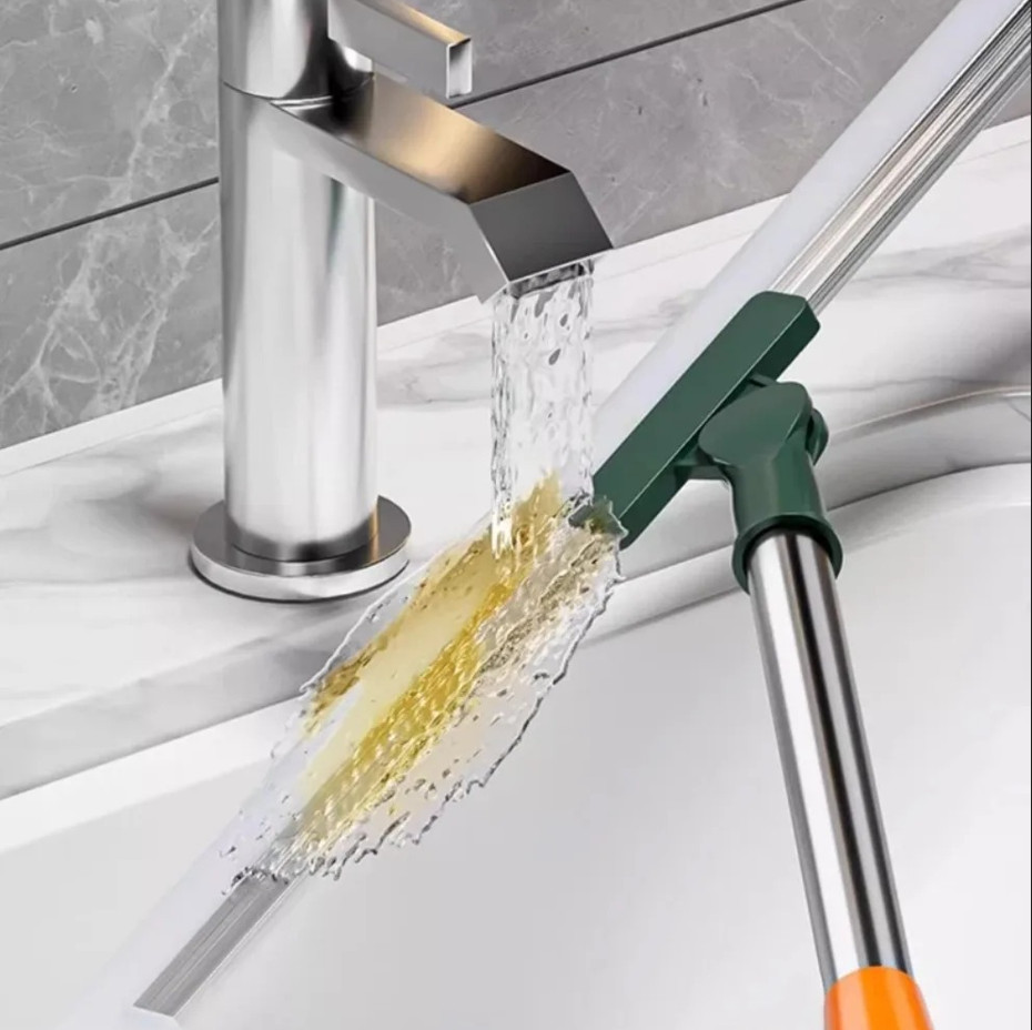 Silicone Scraper Broom Squeegee Floor Glass Bathroom Cleaner NEW