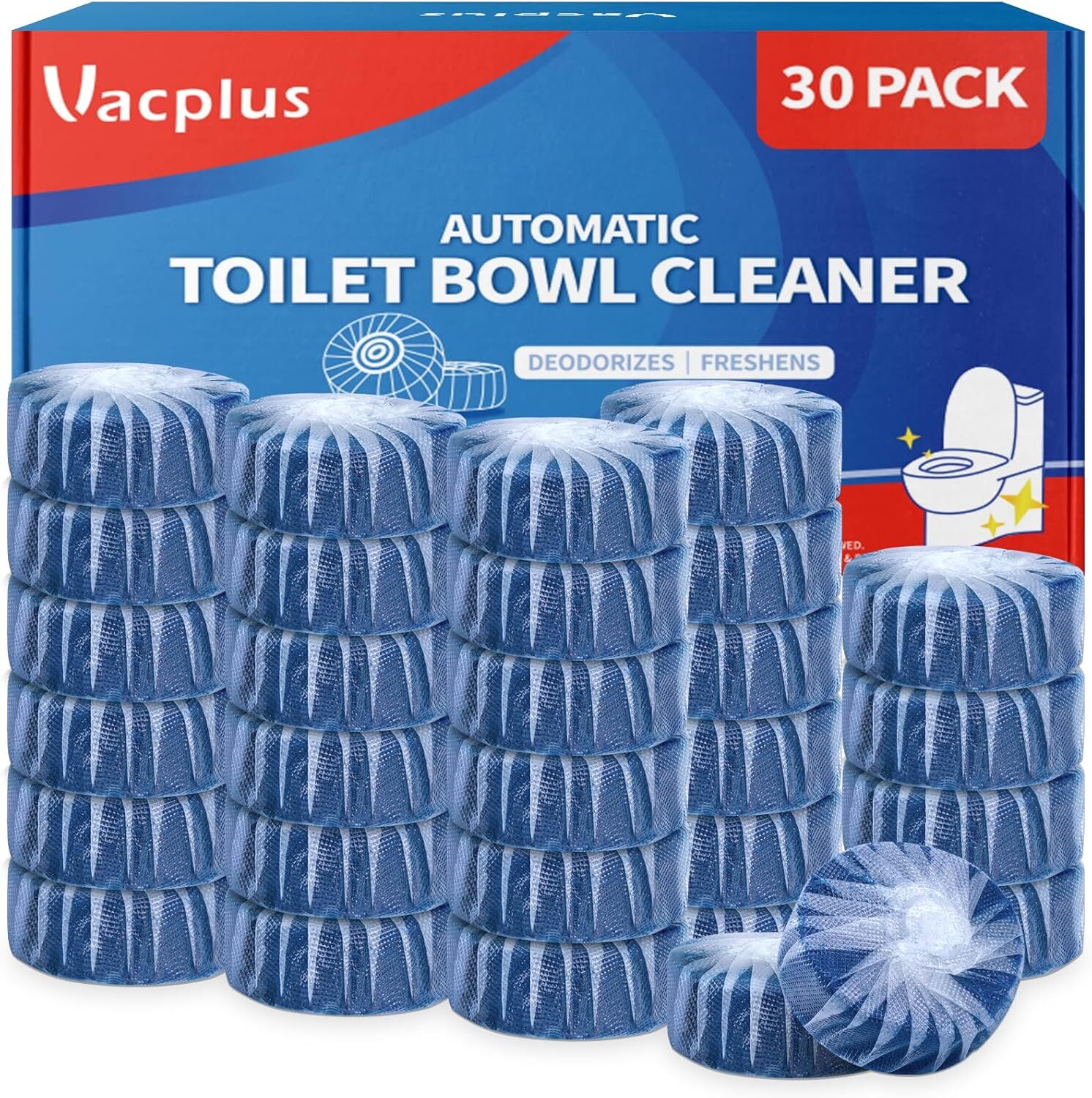 Vacplus Automatic Toilet Bowl Cleaner Tablets Bathroom Toilet Tank Cleaner NEW!.
