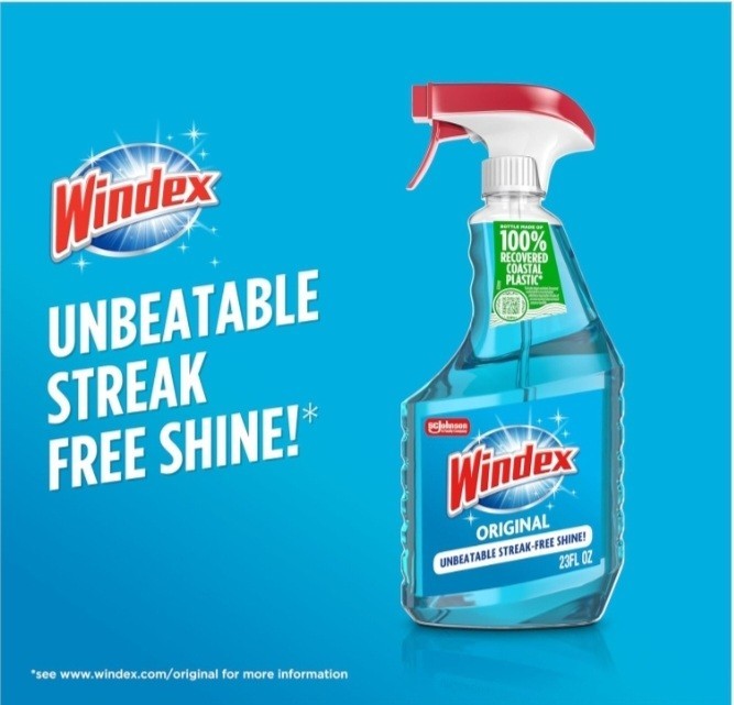 Windex Glass and Window Cleaner Spray Bottle, Original Blue, 23 fl oz