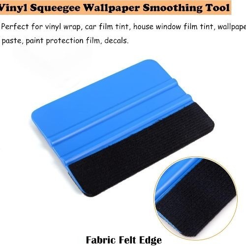 10pcs Vinyl Squeegee Felt Edge Squeegee Wallpaper Smoothing Tool Window Blue