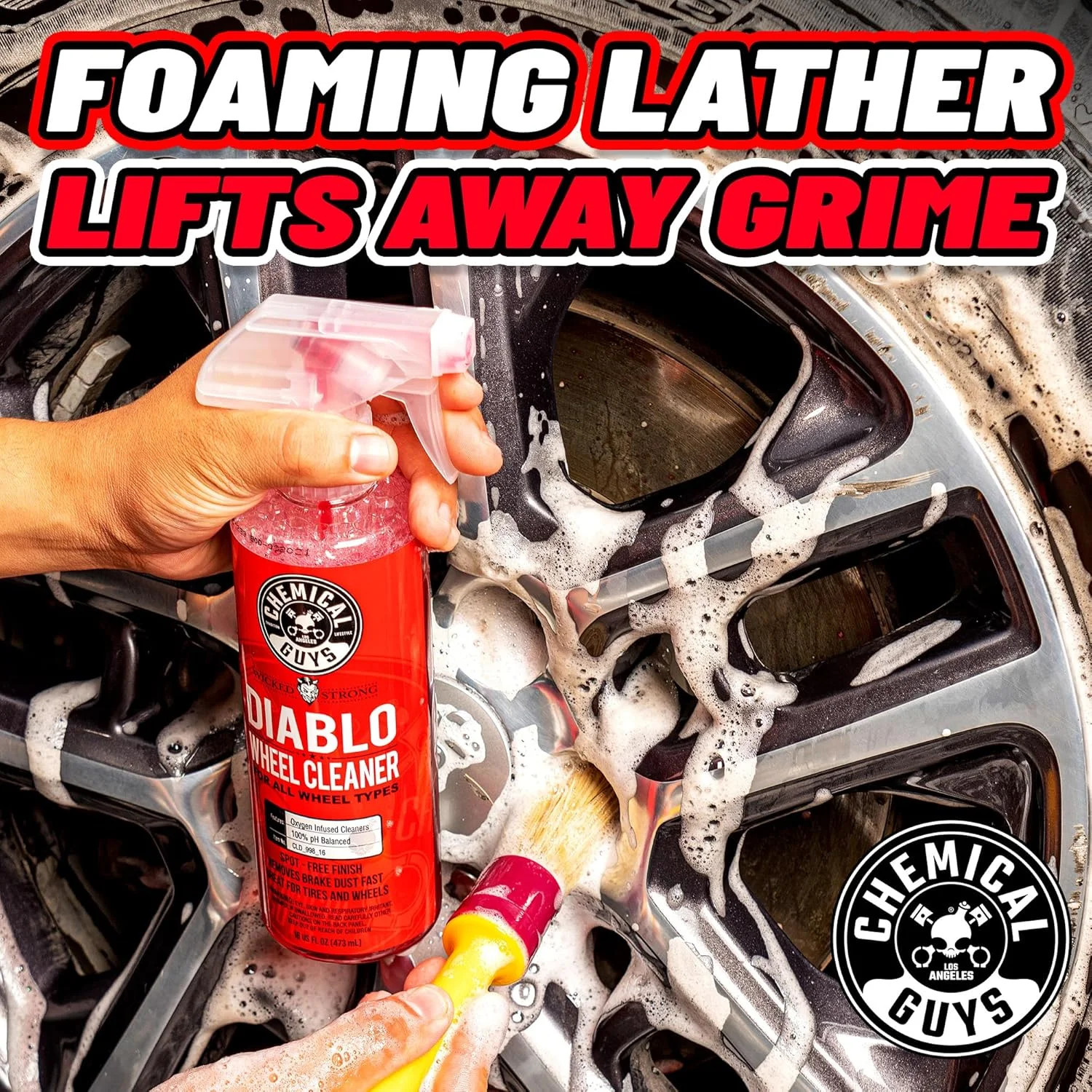 Chemical Guys Diablo Wheel Cleaner Spray – 2 Pack 16 oz Bottles, Safe on All Whe