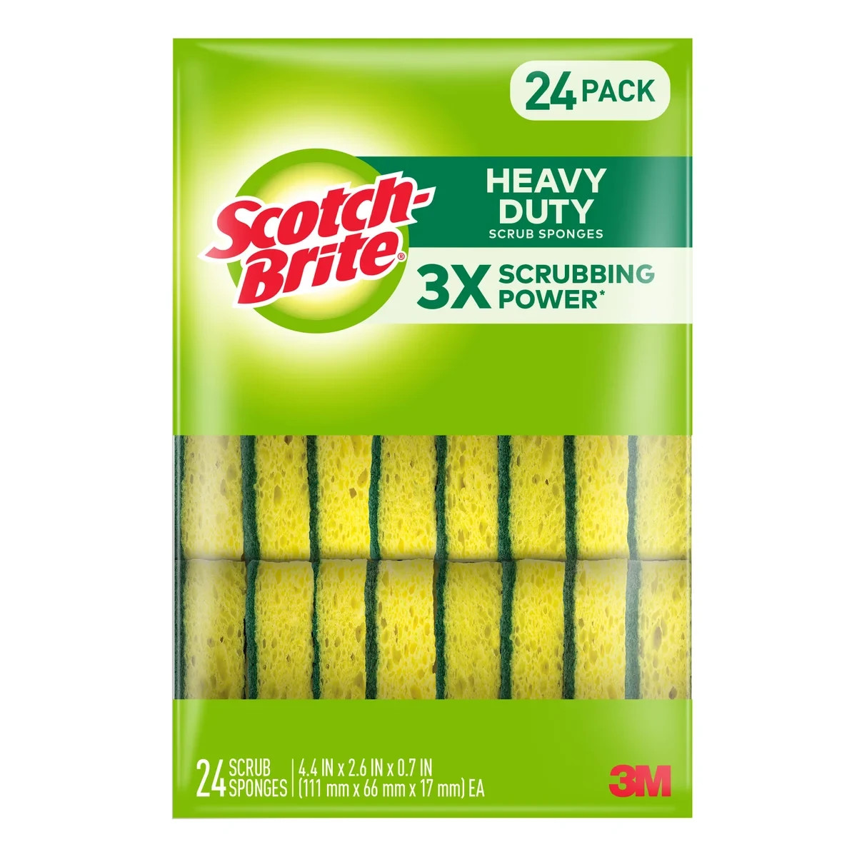 Scotch-Brite Heavy Duty Scrub Sponges (24 ct.) & Washcloth 100% Cotton 11×11″