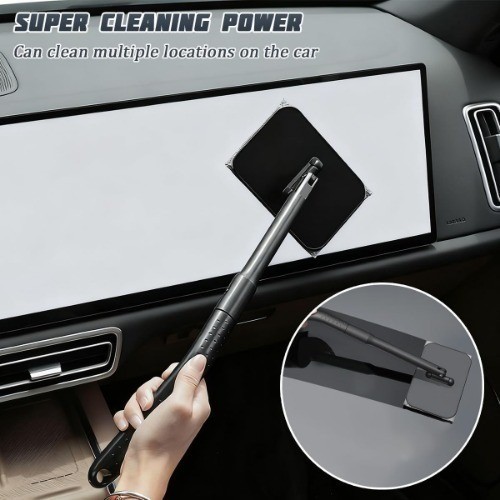 Car Windshield Cleaning Tool, Vehicle Window Glass Cleaner with 4 Reusable Micro