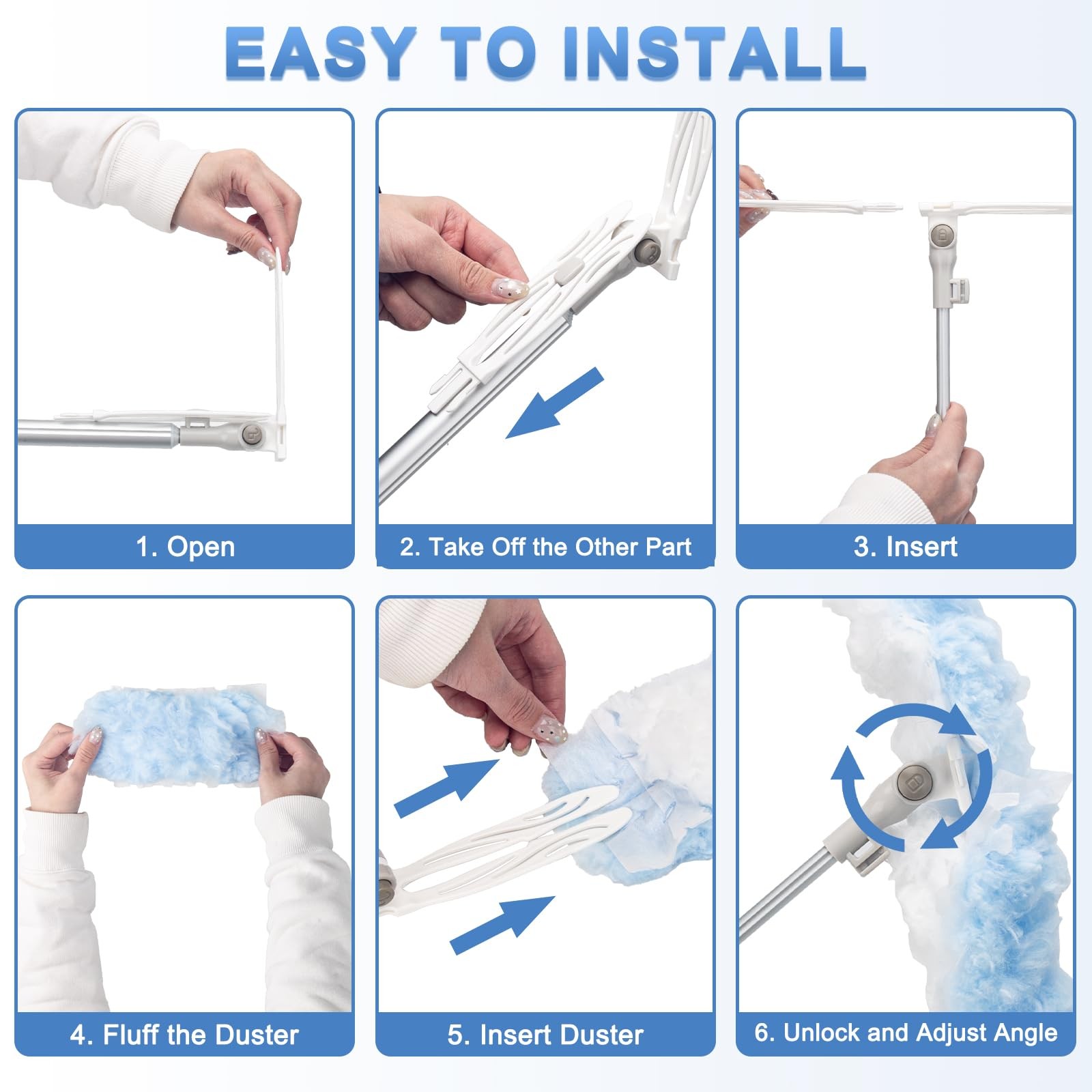 KeFanta Duster Refill Kit with 6 ft Super Extendable Handle Compatible with S…