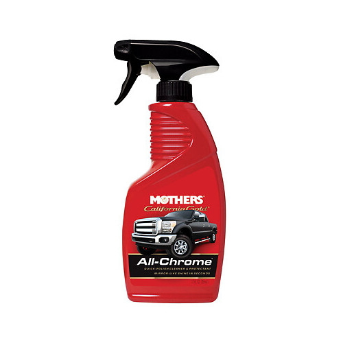Mothers 05222 California Gold All-Chrome Quick Polish Cleaner, 12-oz. – Quantity