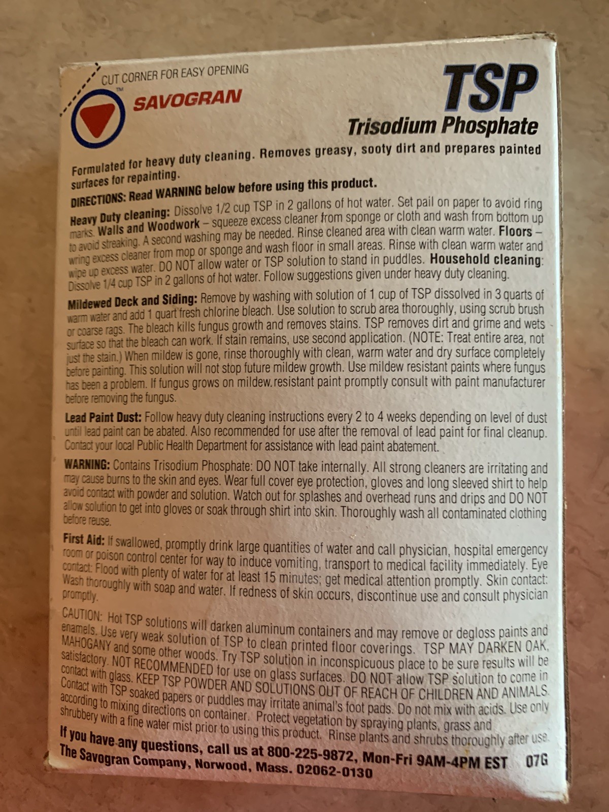 TSP Trisodium Phosphate heavy duty cleaner, 16 oz new