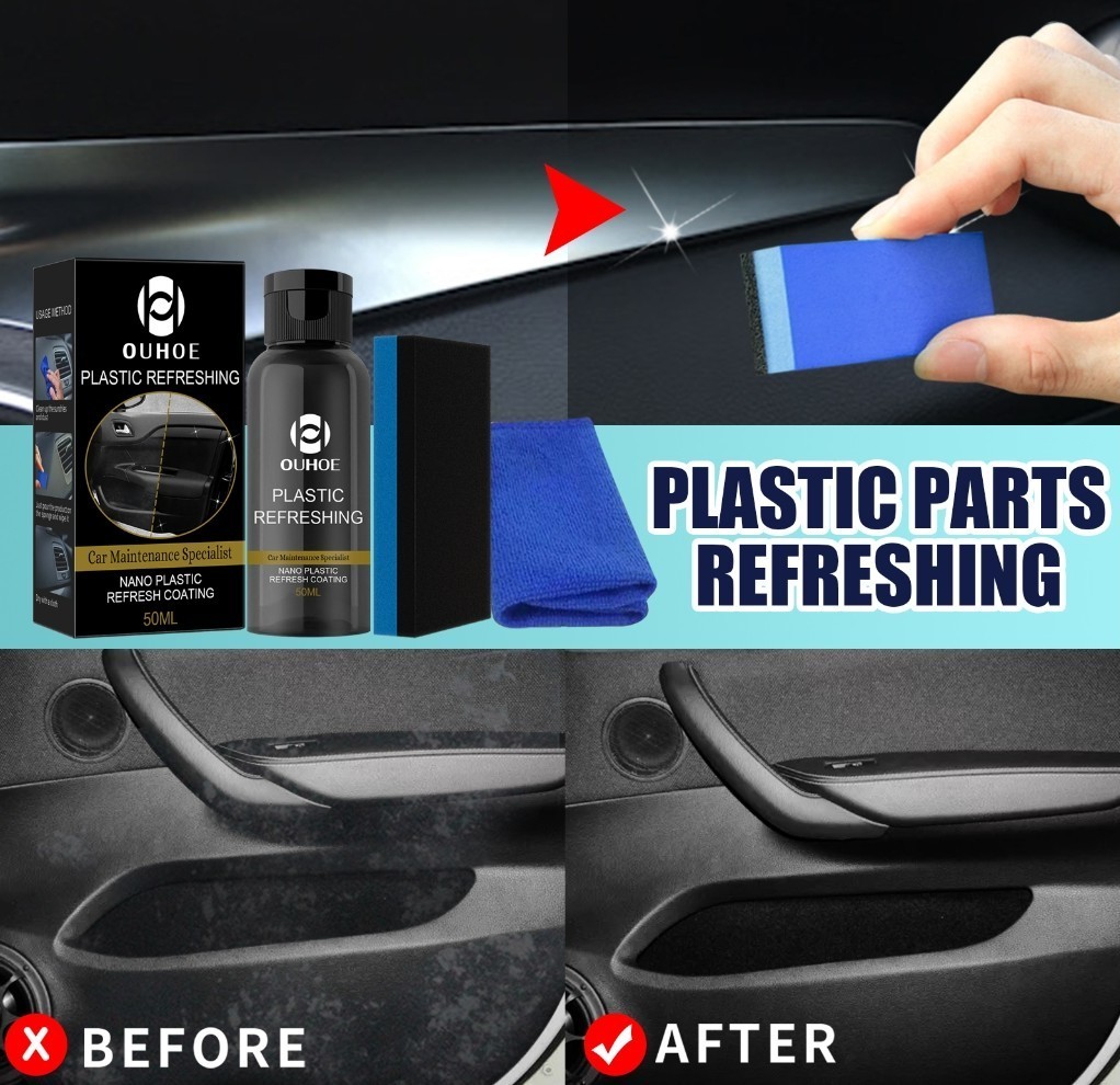 Nano plastic refresh coating, car interior dust cleaner