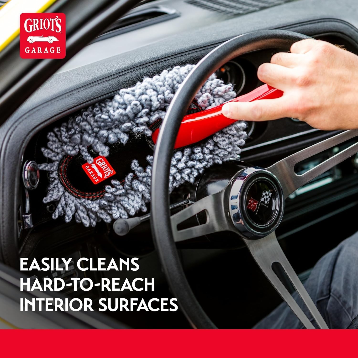 Effortless Car Interior Cleaning with 13.5” Microfiber Mini Duster & Storage Bag