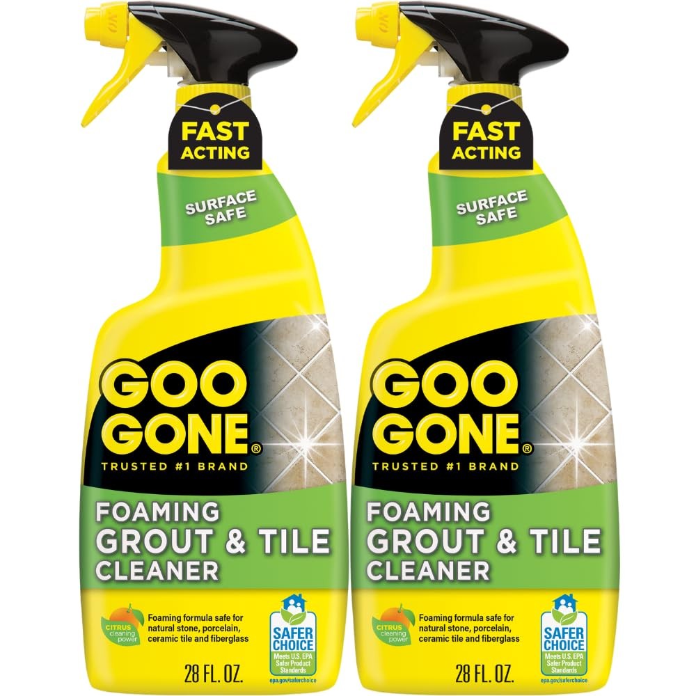 2 Pieces V Shape Grout Cleaner Brush Set, Stiff Bristles for Tile and Bathroom