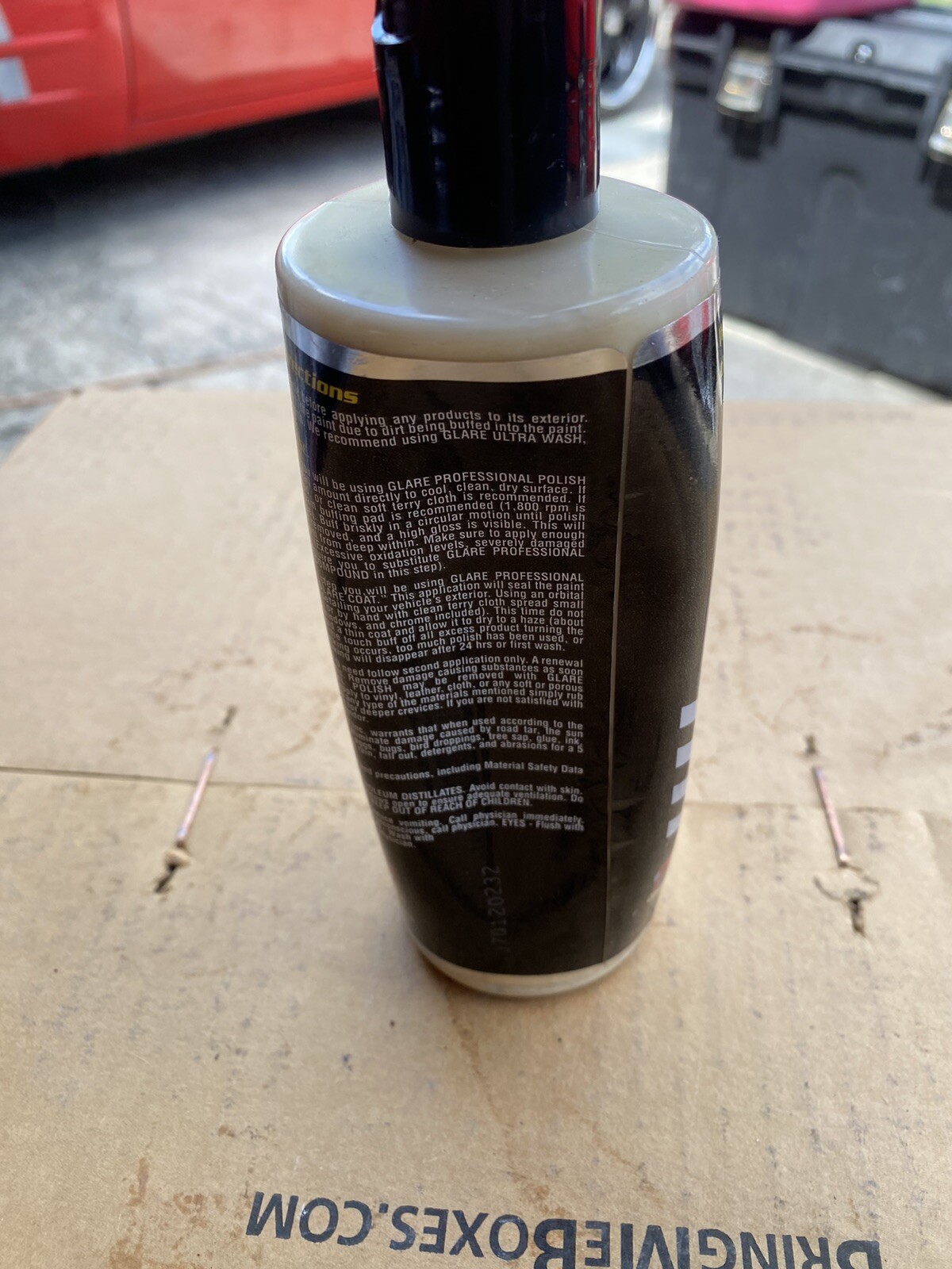 GLARE Ultra 2000 PROFESSIONAL Auto POLISH Wax – 12OZ 1 Dented Bottle But Good