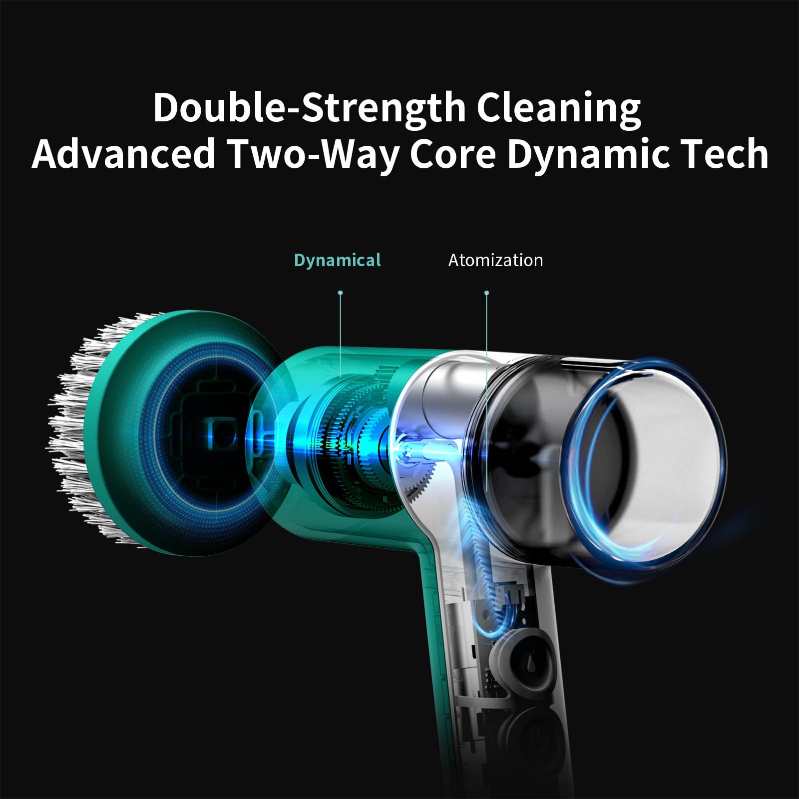 Dual-Rotation Electric Scrubber – IPX5 Waterproof Multi-Surface Cleaning Brus…