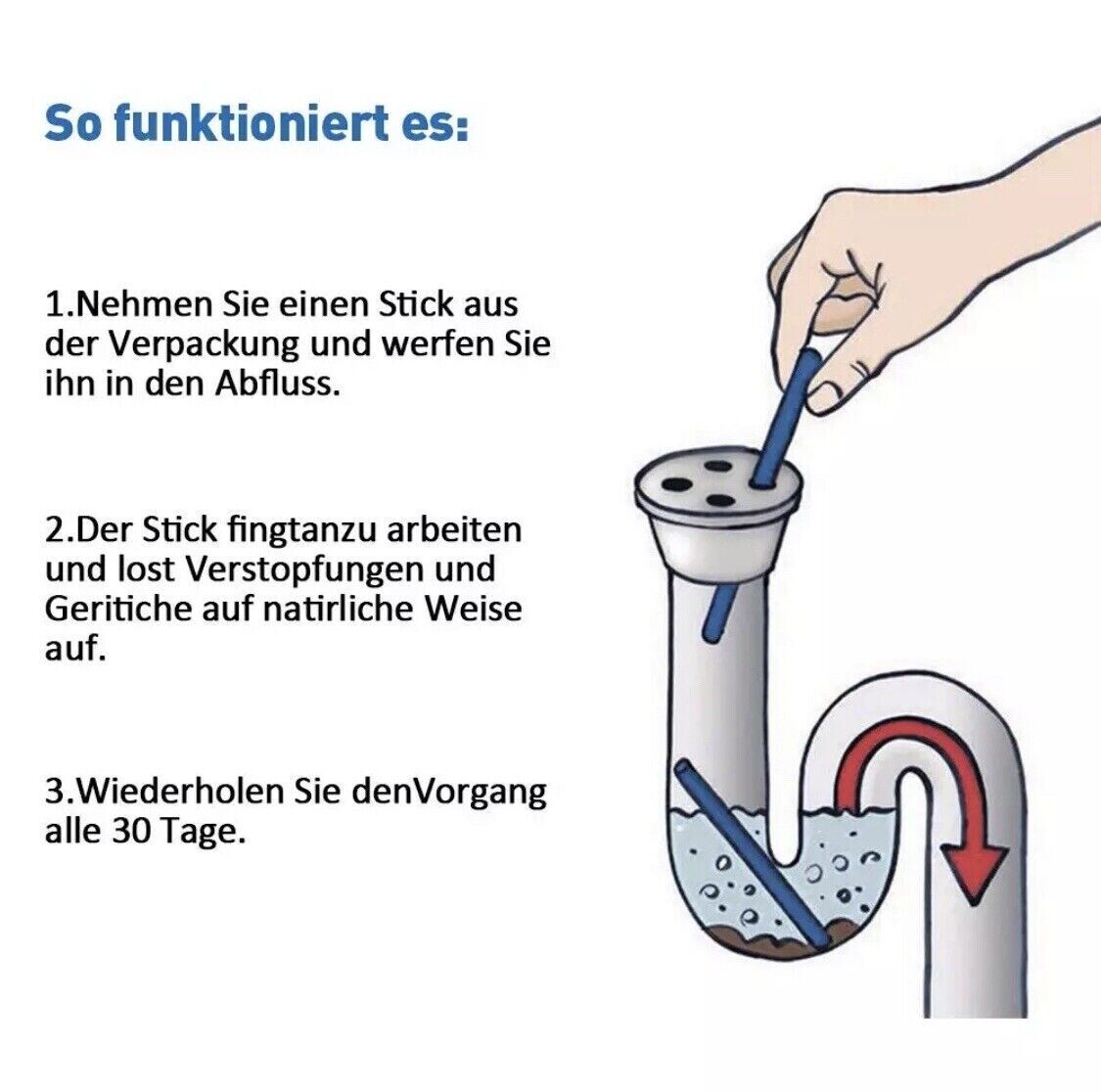 Sani Sticks As Seen on TV Drain Pipes Cleaner and Deodorizer Unscented US