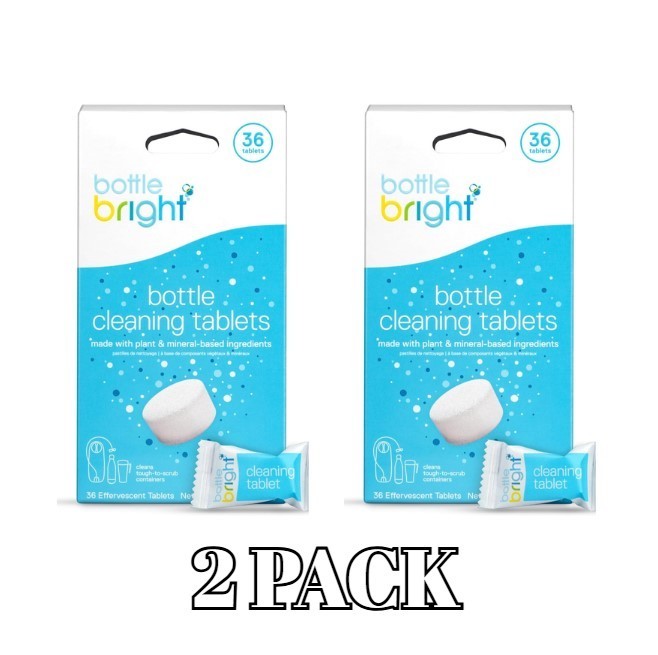 Bottle Bright – Clean Stainless Steel, Thermos, Tumbler PACK OF 2