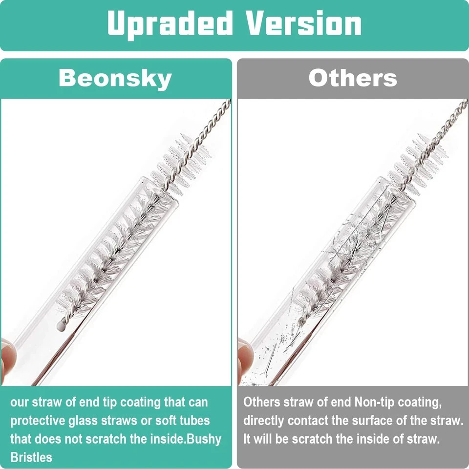 Straw Cleaner Brush for Stanley, 10Pcs Extra Long Straw Cleaning Brush for 40Oz