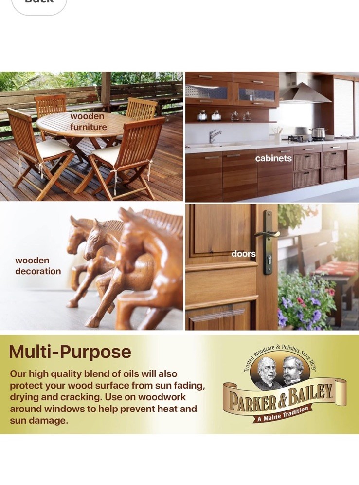 (2-Pack) PARKER & BAILEY LEMON OIL POLISH Furnitures Woods CONDITIONER CLEANER