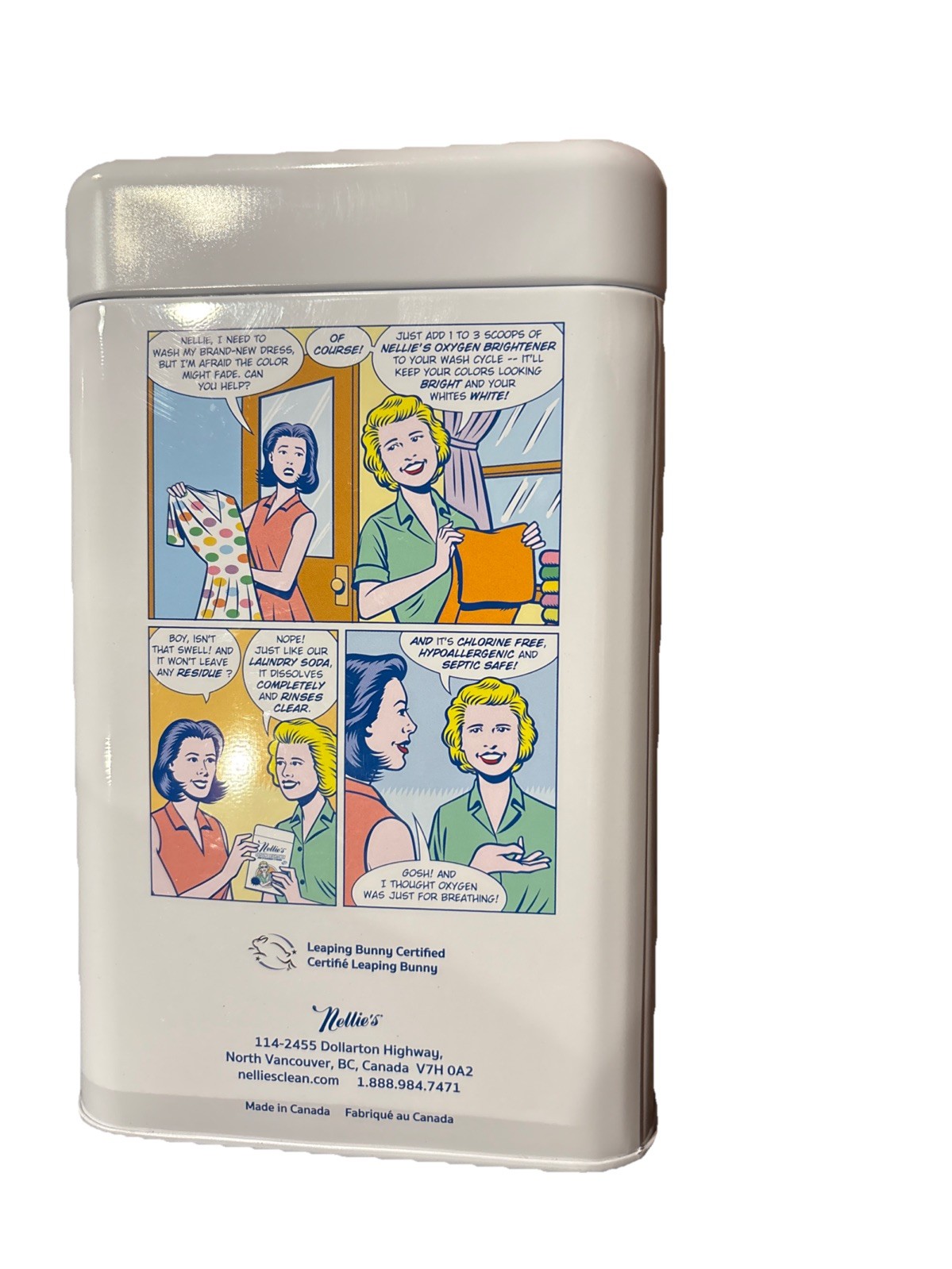 Nellie’s All-Natural Oxygen Brightener 100 Loads Tin 3.75 lb