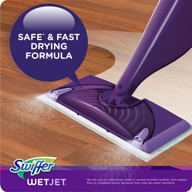 Swiffer WetJet Liquid Floor Cleaner, Lavender Vanilla & Comfort, 1.25 Liter (2 P
