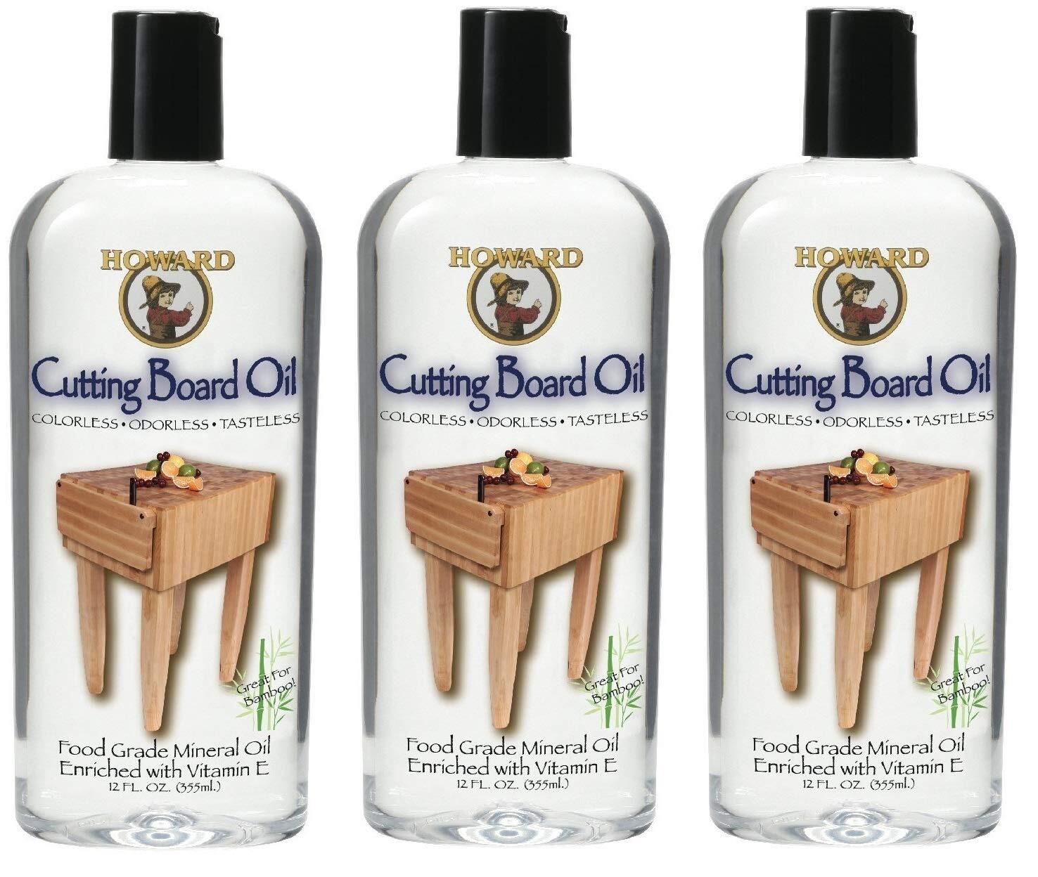 Howard Cutting Board Oil Food Grade Mineral Oil with Vitamin E Safe for Food Use