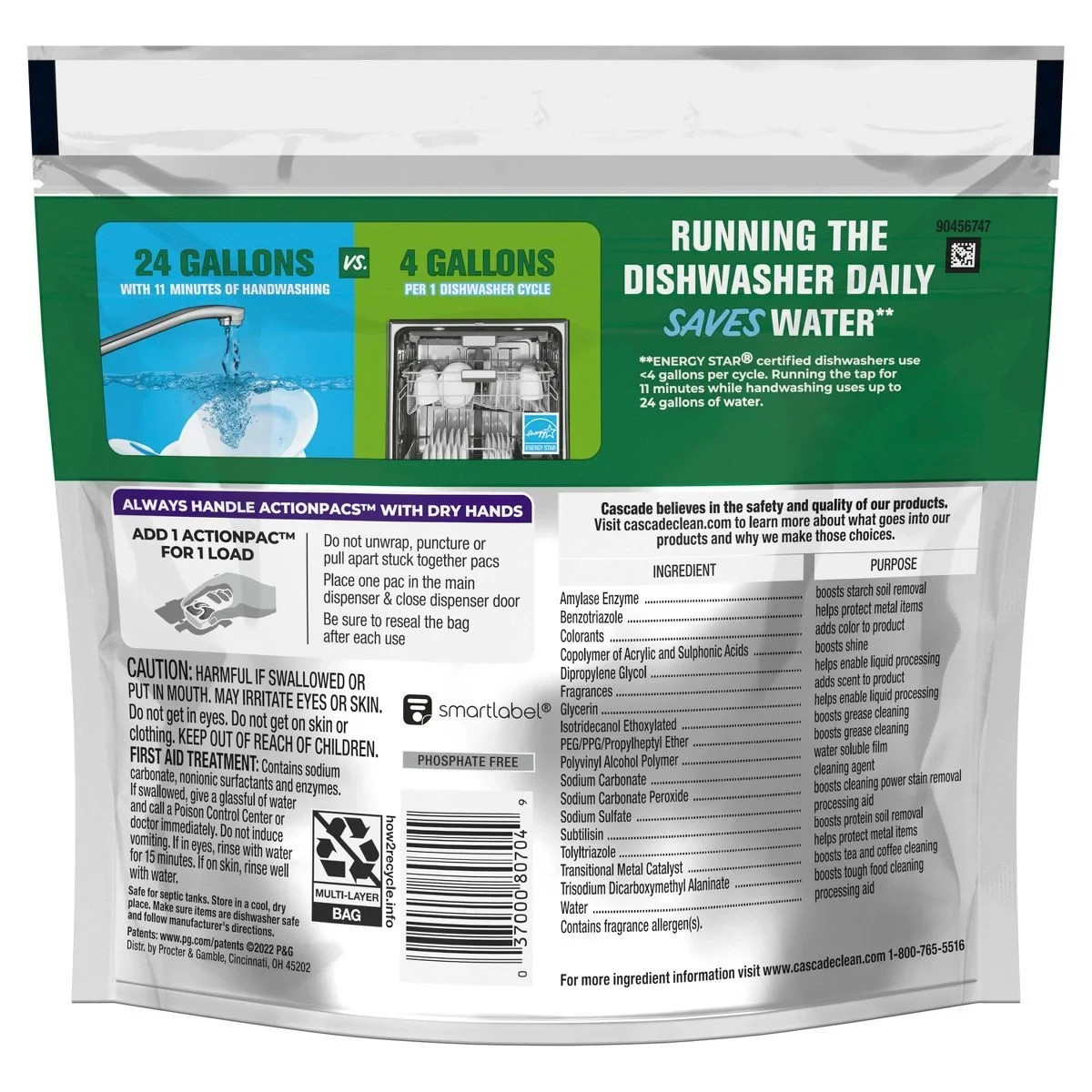 Cascade Platinum ActionPacs Dishwasher Detergents – Fresh Scent – 14ct