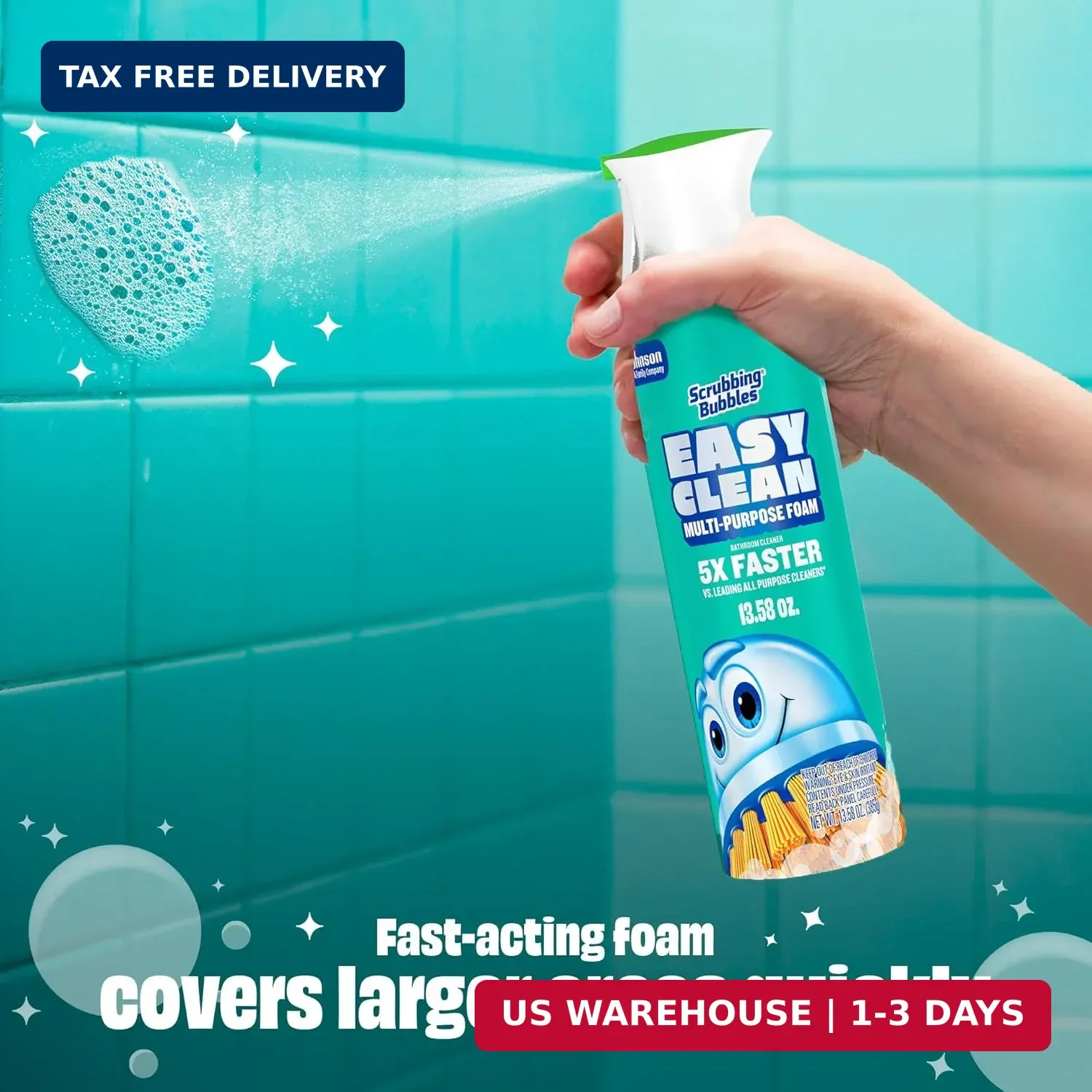 Scrubbing Bubbles Easy Clean Foaming Multipurpose Bathroom Cleaner, Continuous S