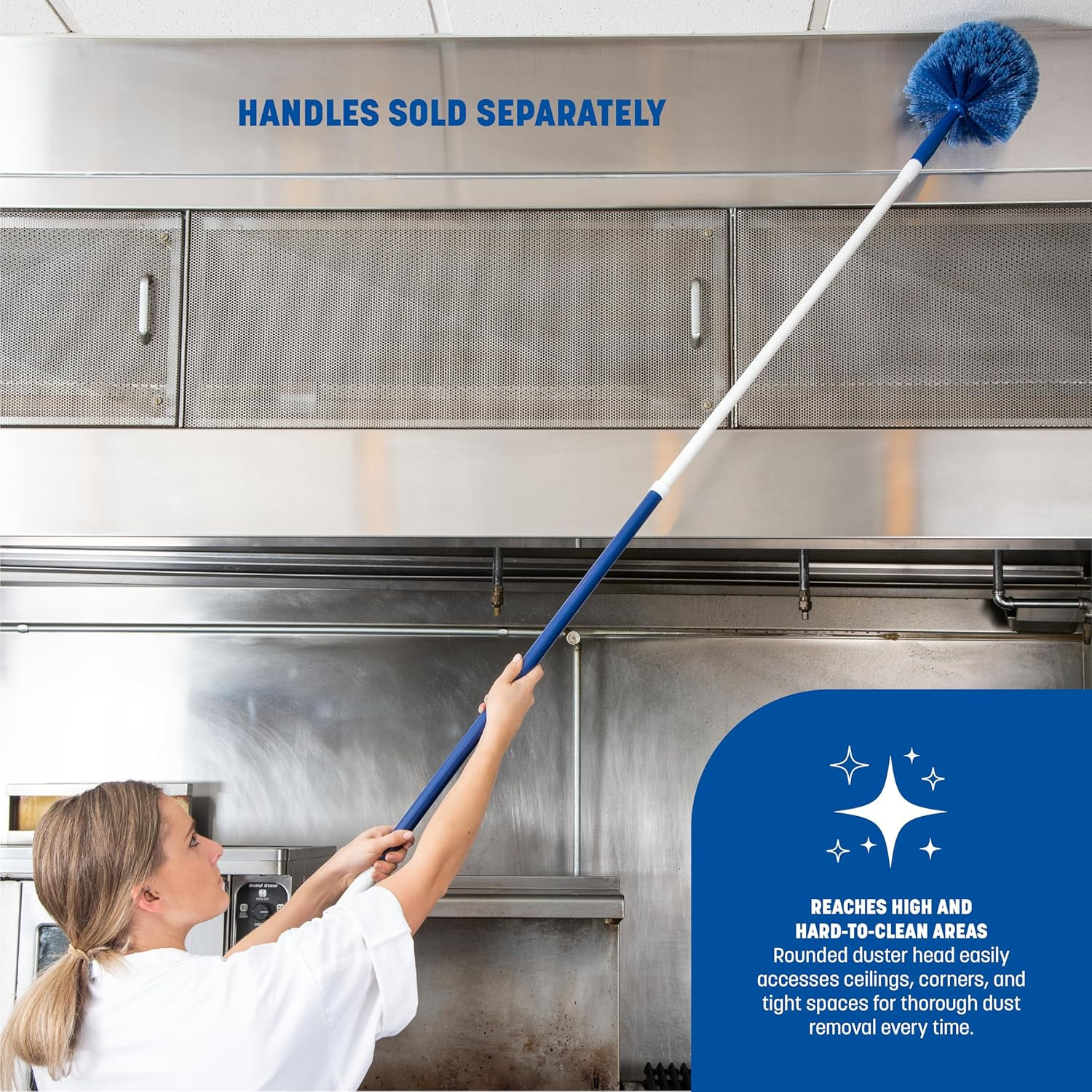 SPARTA Flo-Pac round Duster Head with Soft Flagged Bristles, Cleaning Essentials