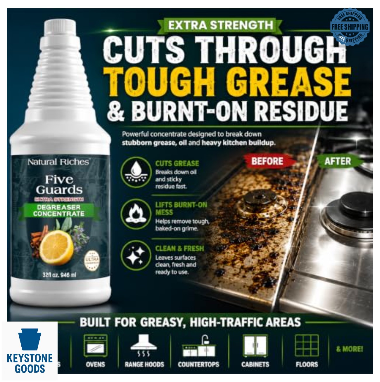 Degreaser Concentrate Essential Oil Blend Multi Surface Cleaner Makes 64 Gallons