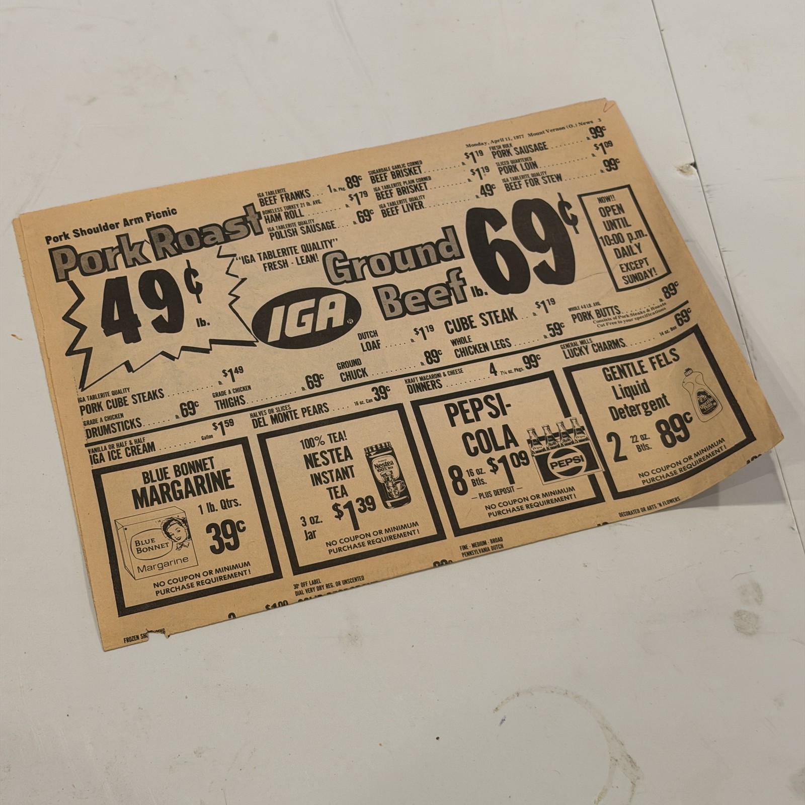 Vintage 1977 Lestoil Heavy Duty Cleaner Advertisement Print Ad Original IGA