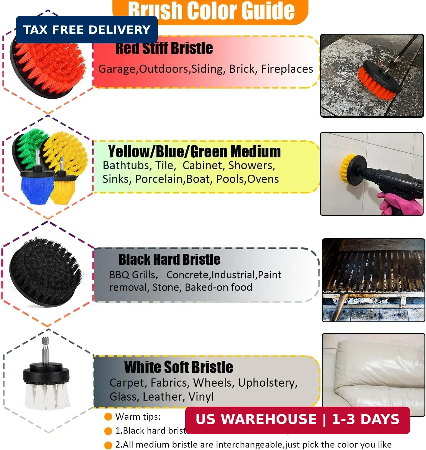 30Pcs Drill Brush Attachment Set,Drill Scrubber Brush Kit Include Scrub Pads, Sp