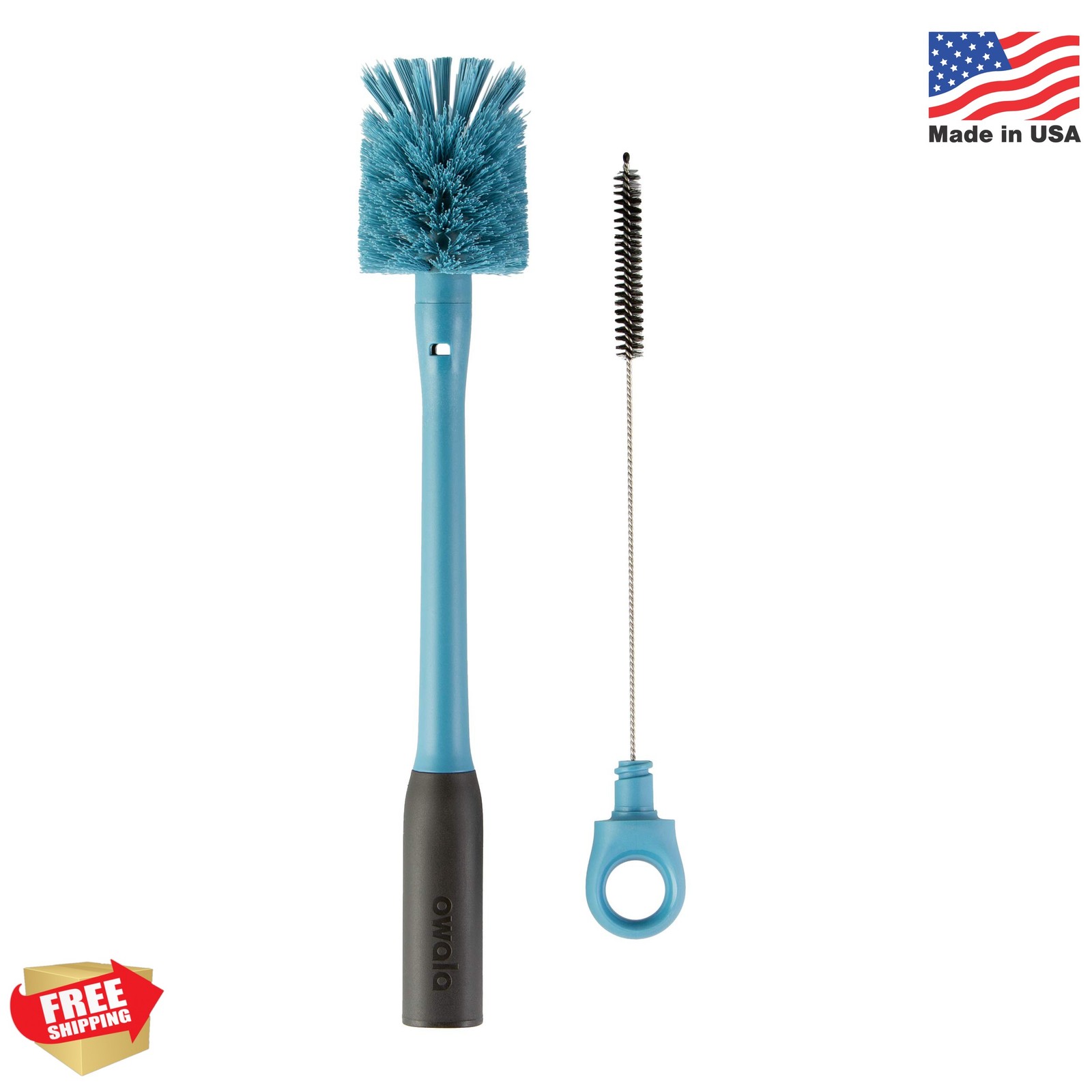 Owala 2-in-1 Water Bottle Brush Cleaner and Water Bottle Straw Cleaner Brush, Wa