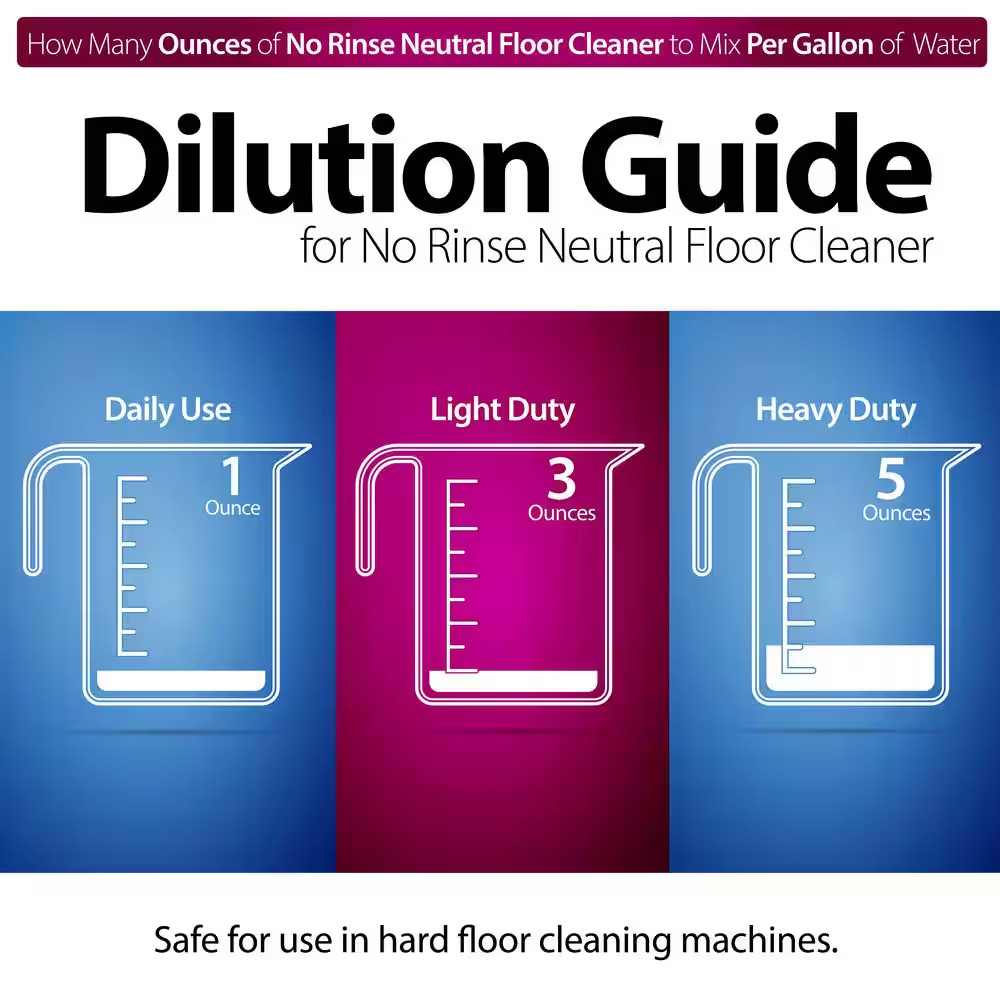 1 Gal. No Rinse Neutral Ph Floor Cleaner, Concentrated Hardwood and Laminate Flo