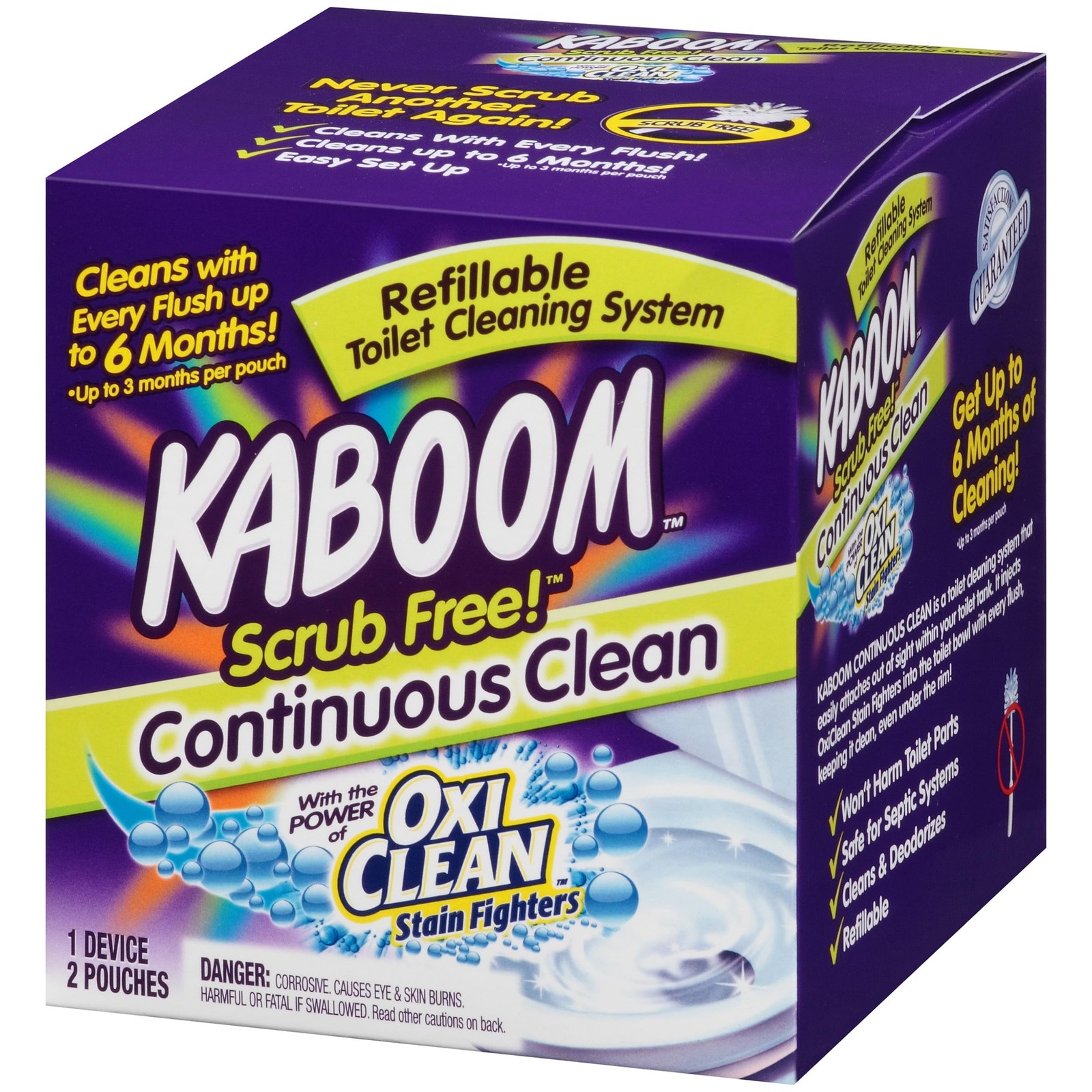 Kaboom Scrub Free! Toilet Bowl Cleaner System 1 Count (Pack of 1), Multicolor