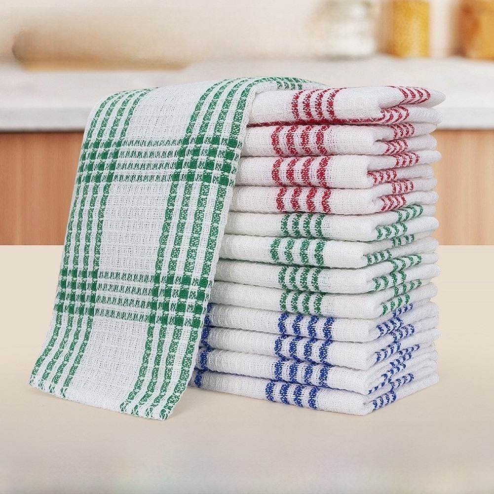 Kitchen Cleaning Rags 10 Piece Microfiber Dish Cloths Absorbent Reusable Towels