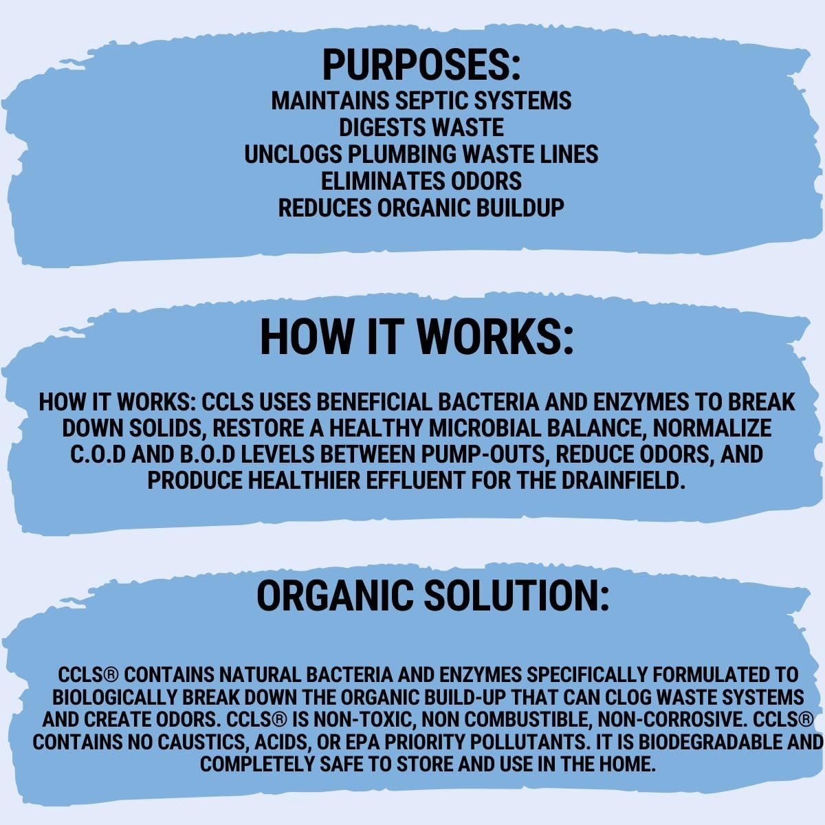Septic Tank and Cesspool Treatment Additive/Organic Enzyme Producing Bacteria/No
