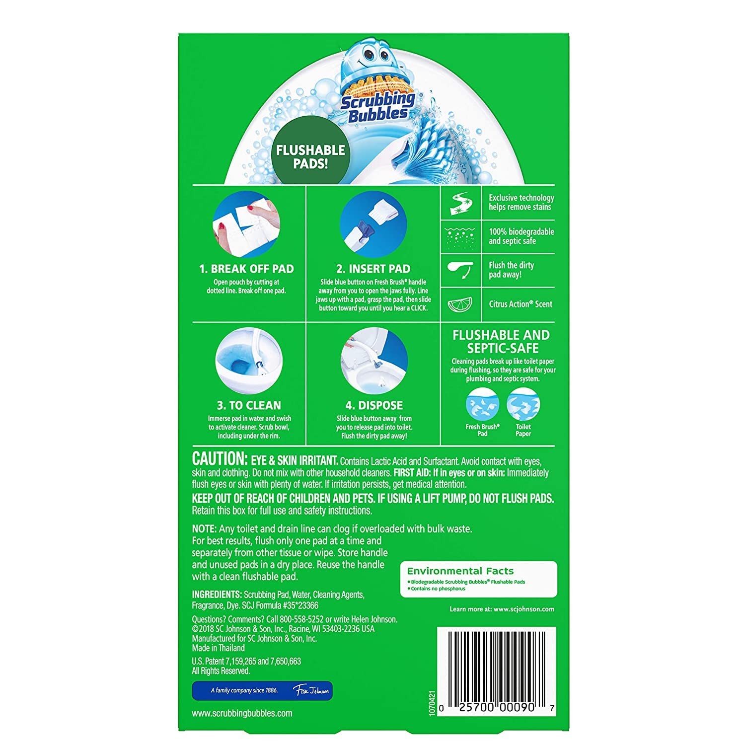 Scrubbing Bubbles Flushable Toilet Bowl Wand 10 Count (Pack of 1), Clear